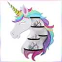 Pinkunn Unicorn Shelves Wall Decor Wooden Floating Shelf Crystal Display Wall Art Girly Bedroom Bathroom Decor Unicorn Lover Gift, Easy to Assemble
