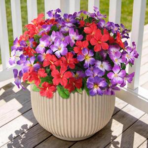 Homsunny Artificial Flowers for Outdoor, Fake Silk Flowers UV Resistant, Realistic Faux Plants Flowers for Front Door Porch Planter Patio Yard Garden Spring Decor