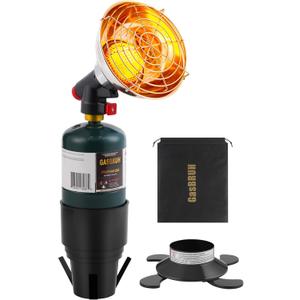 Golf Cart Heater with Cup Holder & igniton for Most Golf Cart Yamaha and Club Car, 2-IN-1 Portable Propane Camping Heater with Cylinder Base for Camping,Hunting,Fishing (Tank Not Included)