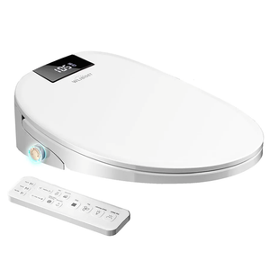 WLJBIDET Upgrade Smart Bidet Toilet Seat Elongated, Electronic Heated Bidet with Adjustable Warm Air Dryer, Unlimited Warm Water, Night Light, Slow Closed Toilet Seat & Lid, Remote Control