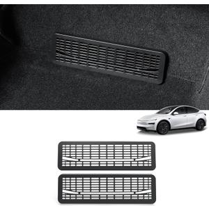 LUCKEASY 2PCS Floor Air Flow Vent Grille Protection for Tesla Model Y Juniper 2025 2026 Air Vent Cover Rear Under Seat Air Condition Outlet Grille Protector for Model Y Juniper Accessories