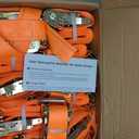 2" x 15 FT E-Track Ratchet Straps (10-Pack) - High Visibility Safety Tie Downs with E-Track Fittings, 4500 lbs Break Strength for Night Work & Enhanced Cargo Security in Trailers & Trucks-Orange