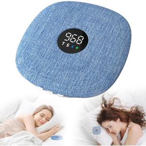 Under Pillow Speaker for Sleeping, Dual Bone Conduction Bluetooth Pillow Speaker with LED Display, Two Listening Playback Modes, 955 Minute Timer Adjustment, 16 Hour Battery Life for Sleep Aid (Blue)