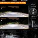 UNI-SHINE 2pcs Projector 7 Inch LED Headlights Hi/Lo Beam 7 Round Headlight H6024 LED Headlight Compatible with Jeep Wrangler JK CJ TJ fit for Miata, Chevy S2