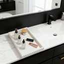 Extra Large Square Concrete Decorative Tray for Coffee Table Tray Decor  Ottoman Tray for Living Room - Bandejas Decorativas  Coffee Table Trays Decorative Centerpiece (Cream)