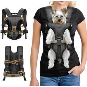 YUDODO Front Pet Carrier Backpack for Small Dogs and Cats, Secure and Breathable Mesh, Ergonomic Support, Adjustable for Walking, Hiking, or Travel (Black, S) YUDODO Front Pet Carrier Backpack for Small Dogs and Cats, Secure and Breathable Mesh, Ergonomic Support, Adjustable for Walking, Hiking, or Travel (Black, S)