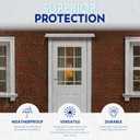 Barzen Exterior Door Rain Drip Guard - Over Door Drip Cap Rain Deflector for Windows and Doors - 2.5 Inches Wide, 40 Inches Long, Universal Fit - Aluminum White Finish