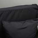 Outdoor Deep Seat Cushion Set of 2, 24"x24"x4" Patio Chair Cushions with Ties, Waterproof Polyester Fabric, Foam-Filled Seat Pad & Fiber-Filled Back Pillow for Patio, Garden, Porch, Backyard (Black)