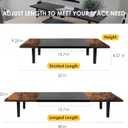 Across-Star Dual-Monitor-Stand-Riser-For-Desk Adjustable Length 32-40 InchLarge Desktop Computer Monitor Riser For 2 ScreensDesk Shelf Organizer Riser Stand For Computer/Laptop/PC/Printer/TV Black