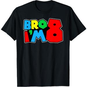 8th Birthday Boy Bro Im 8 Year Old Video Gamer Eight Bday T-Shirt, Size Kids 10