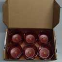 Homemory 2" x 2" Acrylic Votive Candle Holders with Auto Timer Flameless Led Tealight, Battery Powered Fake Electric Candles for Wedding Centerpiece, Table, Christmas Decor (6Pack, Red Base)