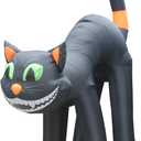 20 FT Huge Lighted Halloween Inflatable Black Cat Lights Outdoor Indoor Holiday Decorations, Blow up Lighted Yard Decor, Giant Lawn Inflatables Home Family Outside Dcor