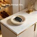 Jewelry Dish 5.5"x5.5",Natural Travertine Stone Trinket Dish - Round Decorative Vanity Tray for Jewelry, Keys, and Small Accessories, Countertop Organizer for Bathroom, Bedroom, Entryway