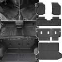 Floor Mats & Cargo Mat & Backrest Mat for 2018-2024 Chevy Equinox/GMC Terrain, All Weather TPE Car Floor Liners Trunk Mat Accessories for Chevrolet Equinox