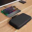 Linkidea Hard Portable Travel Case Compatible with TKL Tenkeyless Wireless/Wired Keyboard, Computer 87 Keys Carrying Case Protective Storage Box Bag