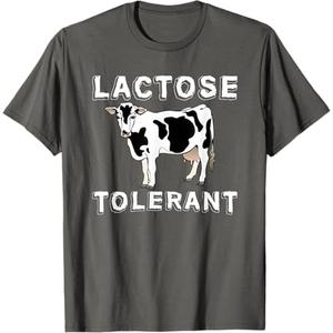 Lactose Tolerant T-Shirt, Small, Grey,S