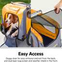 Schwinn 13-SC315 Rascal Bike Pet Trailer, For Small and Large Dogs, Lightweight, Tow with Bicycle, Up to 50 lbs. Small, Orange/Grey