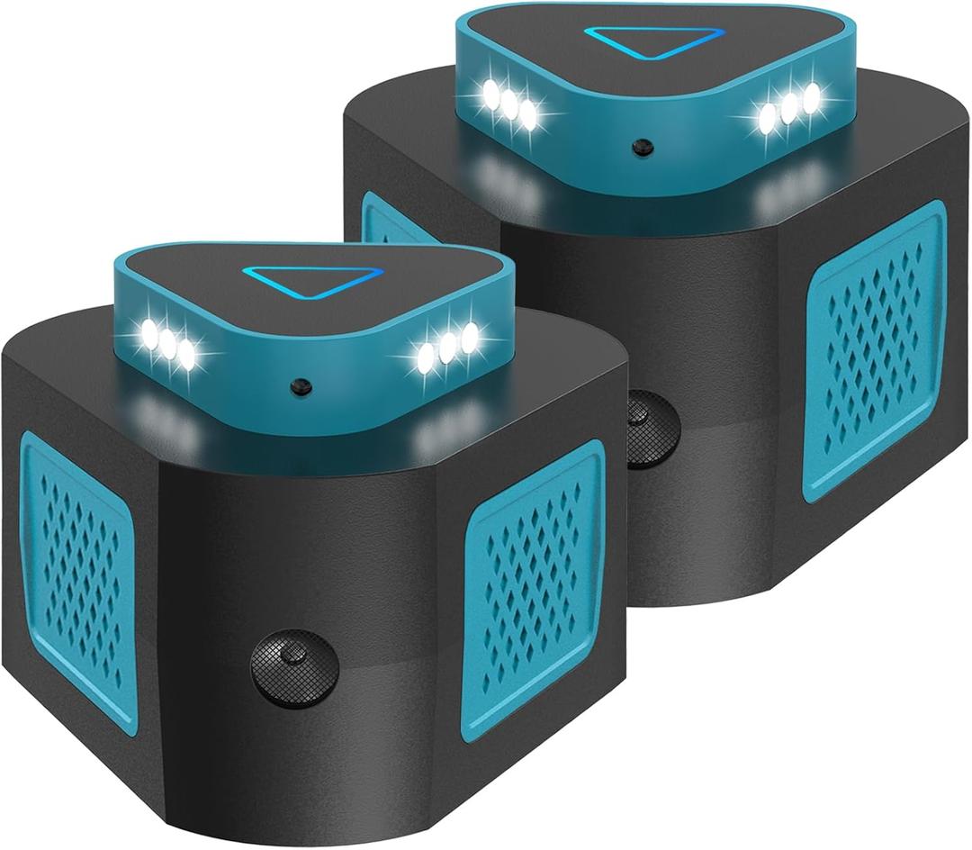 2 Pack Rodent Repellent Ultrasonic Plug in,Pest Repeller Indoor Control for Rodent Mouse Mice,Electronic Squirrel Repellent Devices with 4 Modes,Covers Up to 4000 Sq.Ft for House,Kitchen,Garage,Attic