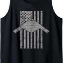 B-21 Raider Stealth Bomber Patriotic Vintage Flag , Aviation Tank Top 2XL