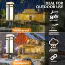 Outdoor Post Light Fixture - Aluminum Lamp Posts Outdoor Lighting, Outdoor Lightpost Lantern with 3-Inch Pier Mount Base Outside Pole Lighting for Porch Garden (22''H, 1 pc)