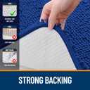 OLANLY Bathroom Rugs 36x24, Extra Soft Absorbent Chenille Bath Rugs, Rubber Backing Quick Dry, Machine Washable Bath Mats for Bathroom Floor, Tub and Shower, Home Decor Accessories, Royal Blue