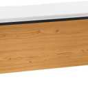 Modway EEI-6206-WHI-NAT Kinetic 38" Wall-Mount Office Desk, White Natural