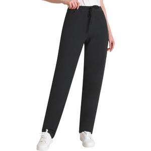 Weintee Women's 36" Inseam Tall Cotton Sweatpants Long Length (Black, S)