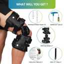 Komzer OA Unloader Knee Brace - Adjustable 3-Point Medial/Lateral Offloading Support for Osteoarthritis Pain, Bone-on-Bone Joint Degeneration & Recovery, ROM Control, Universal Fit for Men & Women, Black, Right