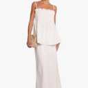 Petal & Pup Women's Carson-Pleated-top-White Size large