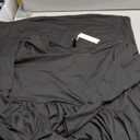 DB MOON Women Casual Long Sleeve Maxi Dresses Empire Waist Long Dress with Pockets (Large, Black)