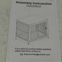 Rovibek Double Dog Crate Furniture, 86 Inch, 2 Dog Crate with Removable Divider & Trays, Furniture Style Dog Cage for 2 Dogs Indoor with Three Doors, Rustic Brown
