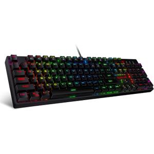 Redragon K582 RGB Mechanical Gaming Keyboard, 100% 104 Keys Standard Layout Gaming Keyboard with Double-Shot ABS Keycaps, Dynamic 16.8M RGB Backlit & Linear Red Switch, Redefine Software Supported (Black)