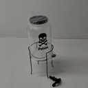 1 Gallon Glass Beverage Dispenser with Metal Stand Stainless Steel Spigot Outdoor Drink Dispenser Glass Drink Container Dispensers for Parties Lemonade Tea Cold Water(Black, Halloween)