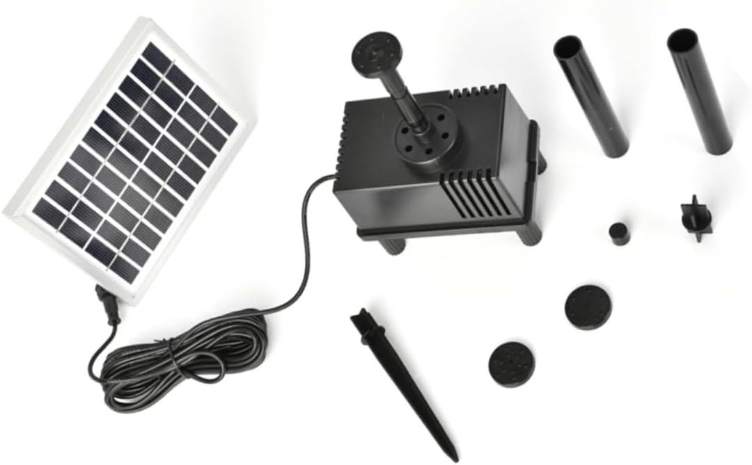 Garneck Solar Powered Fountain Pump for Pool and Garden Water Flow Easy to Install Submersible Water Fountain for Aquariums and Outdoor Decor