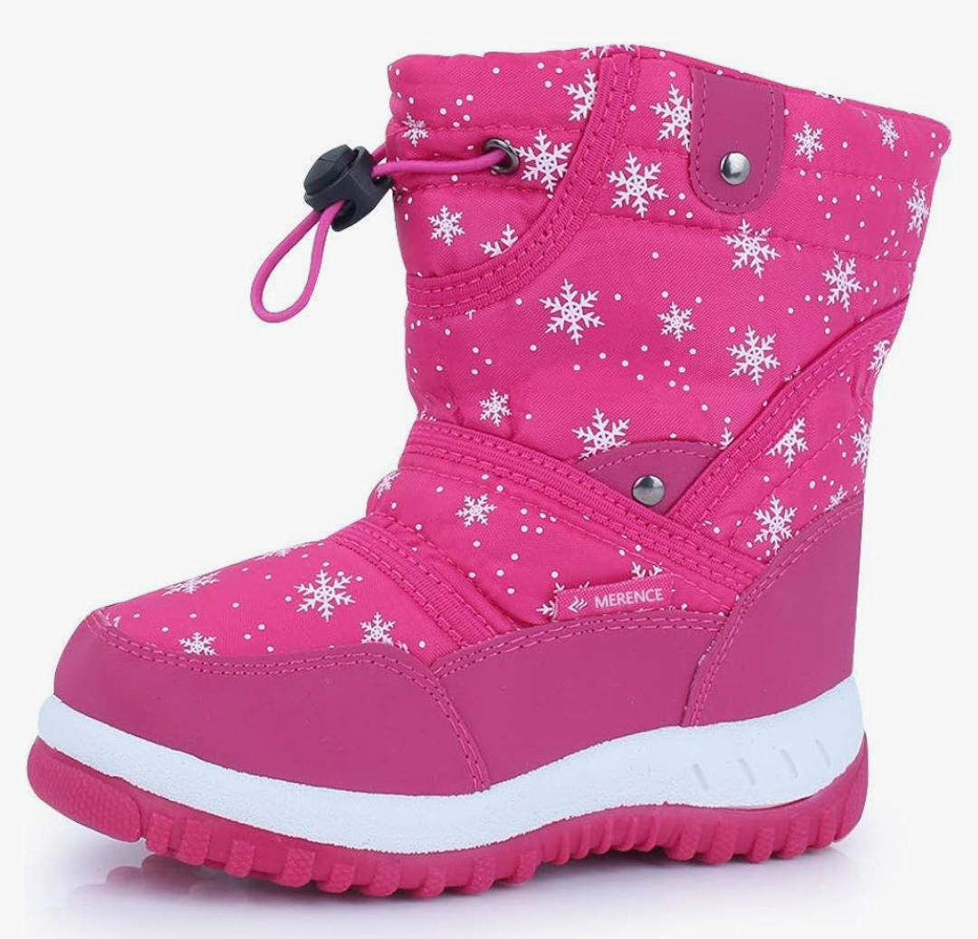 CIOR Winter Snow Boots for Boy and Girl Outdoor Waterproof with Fur Lined(Toddler/Little Kids) Size 26