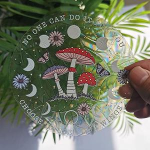 Olicard Suncatcher Sticker Indoor Rainbow Prism Film for Bedroom Decoration, Anti-Collision Window Decals for Bird Strikes, Sun Catchers, Window Rainbow Maker for Home Decor