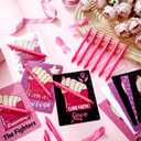 Yexiya 96 Pcs Breast Cancer Awareness Pens with Back Cards Bundle Ties Pink Ribbon Ballpoint Pen Breast Cancer Awareness Accessories for Charity Recognition Public Event Nonprofit, Pink Barrel
