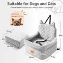 Dog Booster Car Seats for S/M Dogs Up to 35lbs,Pet Car Seat/Travel Bed with Washable&Removable Cover,Storage Pockets,Dog Safety Belt and Elevated Cushion Fits in Front/Back Seat