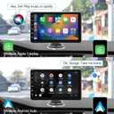 2026 Wireless Apple Carplay & Android Auto, 7In HD Touchscreen Portable Car Radio Audio Receiver, Car Stereo with Mirror Link, GPS Navigation, Bluetooth, siri, Backup Camera, AUX/USB/TF