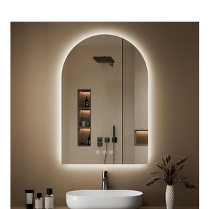 Arched Backlit Mirror Bathroom 24"x36"- Frameless LED Bathroom Mirror with Lights, Fogless, Dimmable, 3 Color Changing, Shatterproof, Touch Sensor