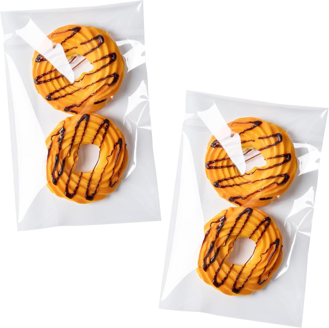 Clear Self Sealing Cellophane Bags, 200 Pcs 4x6 Inches Cookie Bags Resealable Cellophane Bag for Gift Wrapping,Packaging Cookies,Candies,Dessert,Bakery,Party Favors