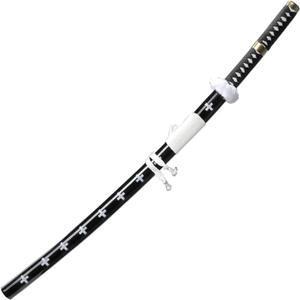 Sword fort Sharp Carbon Steel Roronoa Zoro Kikoku Sword Real Metal Handmade Full Tang Katana Anime Cosplay Sword, Samurai Sword,Yama Enma Arashi /Death Surgeon Trafalgar Law /Kitetsu/shisui/wado ichimonji