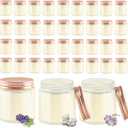 ACITHGL 36 Pcs 4oz Mini Mason Jar Candles Small Scented Candles Bulk Aromatherapy Ideal Souvenir Favors for Wedding Birthday Party (Freesia, Lavender, Jasmine, Pink)