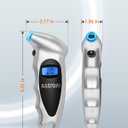 AstroAI Tire Pressure Gauge Digital 0-150PSI (Accurate in 0.1 Increments), 4 Units Stocking Stuffers for Car Truck Bicycle with Backlight LCD and Presta Valve Adaptor, Sliver (2 Pack) (Silver)