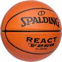 Spalding React TF250 Indoor-Outdoor Basketball, Size 5, 27.5"