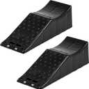 2 Pack Tandem Wheel Ramp, Concave Portable Ramp, Heavy Duty Tire Changing aid on Tandem Dual Axle Trailer, 5.5in Tire Lift Trailer Wheel Jack RV Flat Tire Ramp (2)