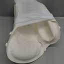 Silicone Bath Pillow, New Material Bath Pillows for Tub Head Neck and Back Support, Bath Tub Pillow with 4D Press Inflatable Airbag and Non-Slip Strong Suction Cups, Quick-Drying, Easy to Store, White