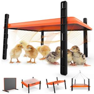Brooder Plate for Chicks, 12" x 16" Heat Plate for Chicks for 20 Chick, 75 Watts Chicken Coop Heater with Adjustable Temp Timer & Height & Angle, IPX4 Waterproof, UL-Certified