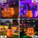 Halloween Pumpkin Decorations Collapsible with Motion Sensor Spooky Music 6 Mode, 3.3 FT Pumpkin Lights 50 LED Light Up Jack O Lantern for Indoor Outdoor Porch Garden Yard Halloween Horror Party Decor
