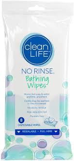 8 Count No Rinse Body Wipes